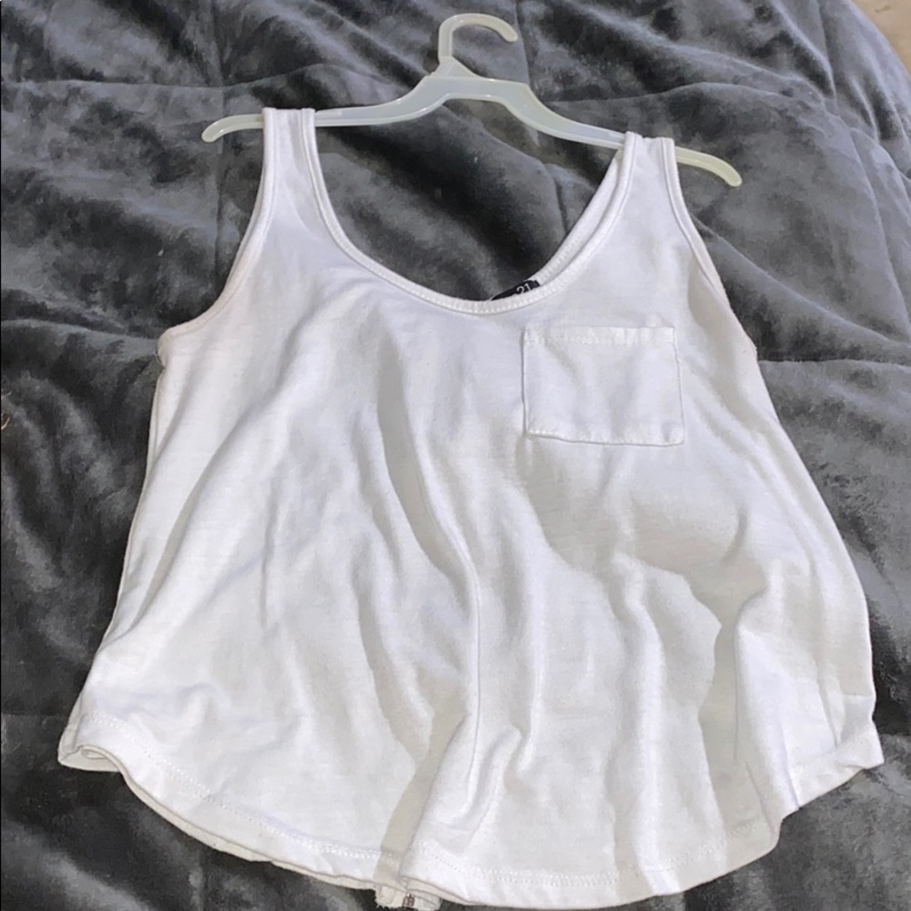 White fashioned tank perfect for summer!